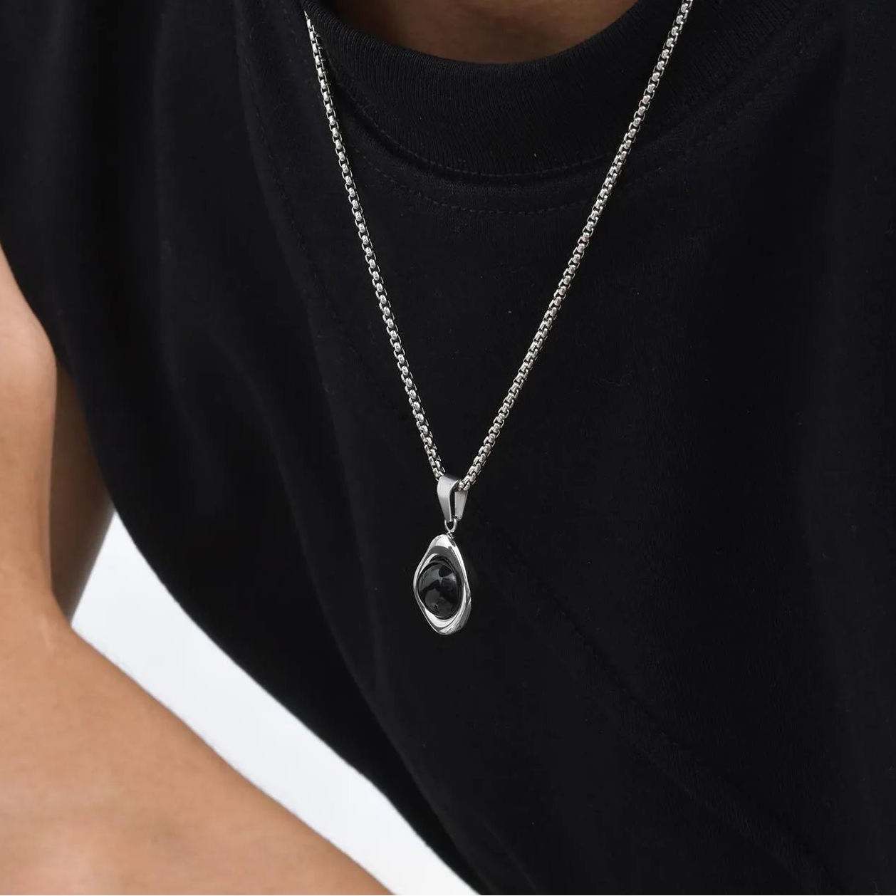 Pendentif en Tourmaline - Bloque les Ondes Électromagnétiques