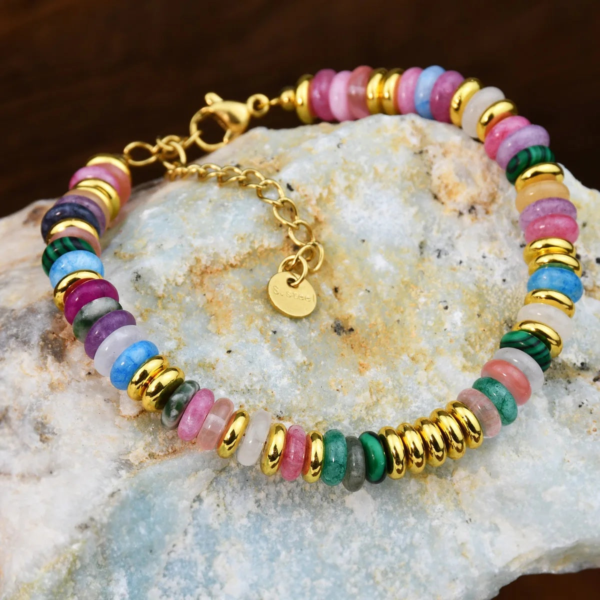 Bracelet 'Joie de Vivre' en Pierres Naturelles