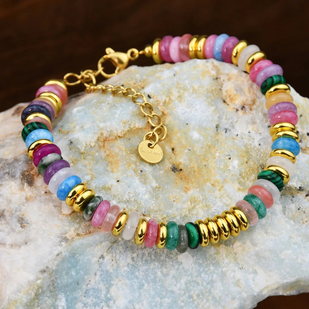 Bracelet 'Joie de Vivre' en Pierres Naturelles