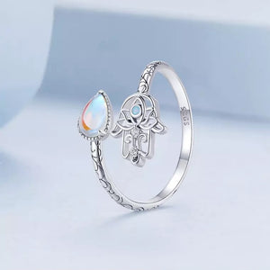 Bague 'Khamsa' - Protection, Équilibre, Intuition