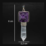Pendentif 'Sixième Sens' - Améthyste & Cristal de Roche