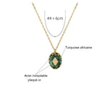 Pendentif en Turquoise Africaine - Purifie le Karma