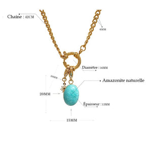 Pendentif en Amazonite - Apaisement & Harmonie