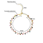 Bracelet en Tourmaline Multicolore - Purification Complète