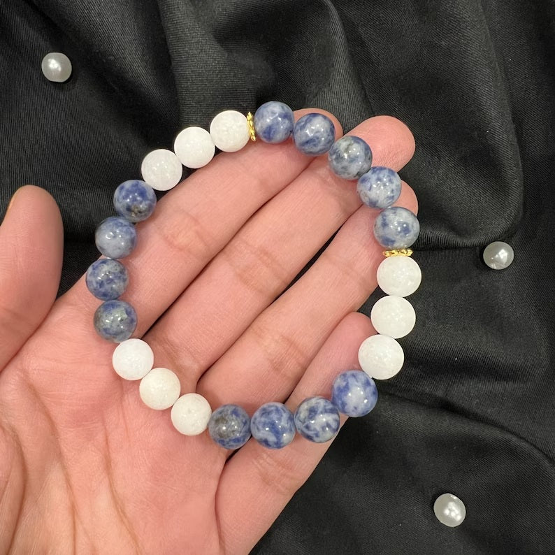 Bracelet Sodalite & Pierre de Lune - Intuition & Clairvoyance
