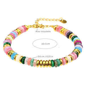 Bracelet 'Joie de Vivre' en Pierres Naturelles
