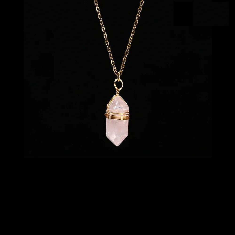 Pendentif en Quartz Rose - Harmonie des Sentiments