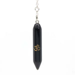 Pendule 'Aum' en Obsidienne - Protection & Purification
