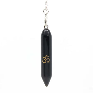 Pendule 'Aum' en Obsidienne - Protection & Purification