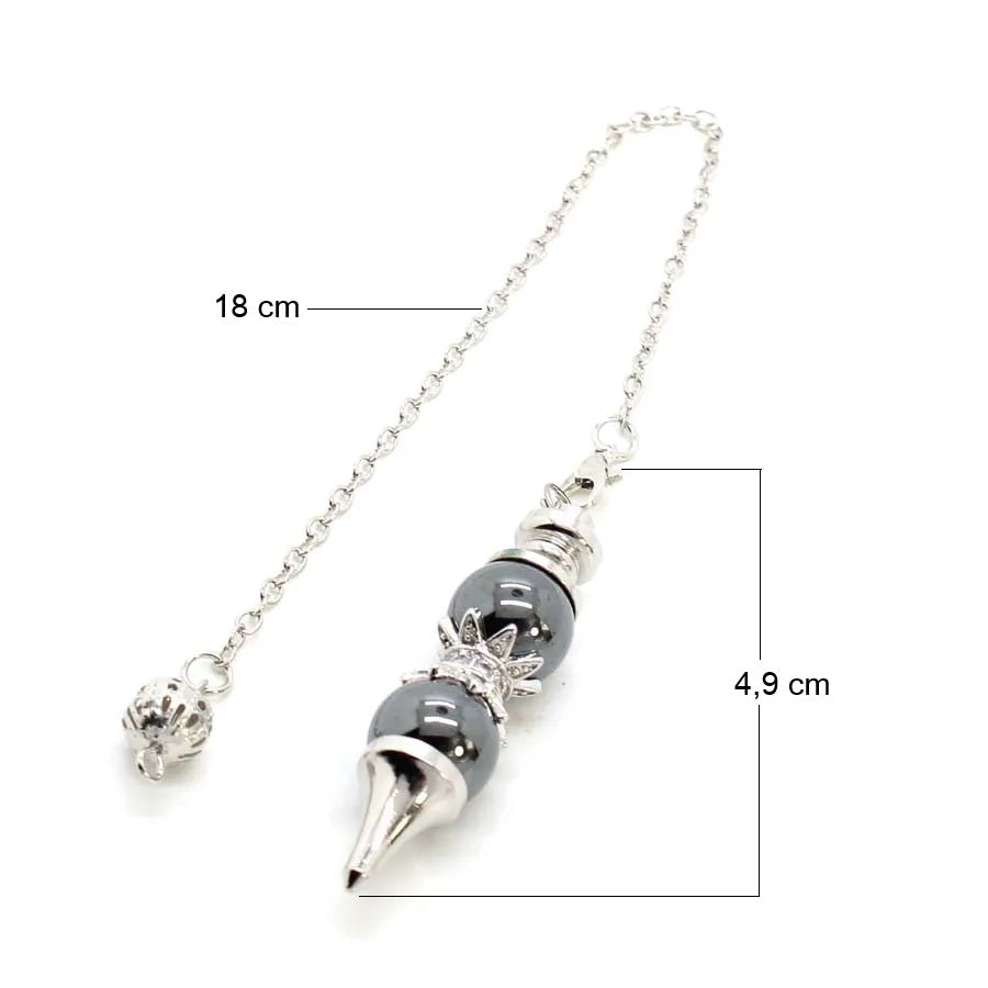 Pendule en Hématite - Thérapie Énergétique Intégrale