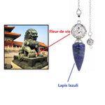 Pendule 'Fleur de Vie' en Lapis Lazuli