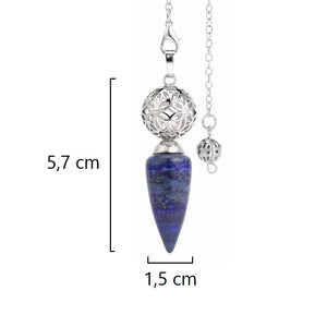 Pendule 'Fleur de Vie' en Lapis Lazuli