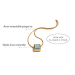 Pendentif en Opale d'Eau - Guérison du Karma Familial