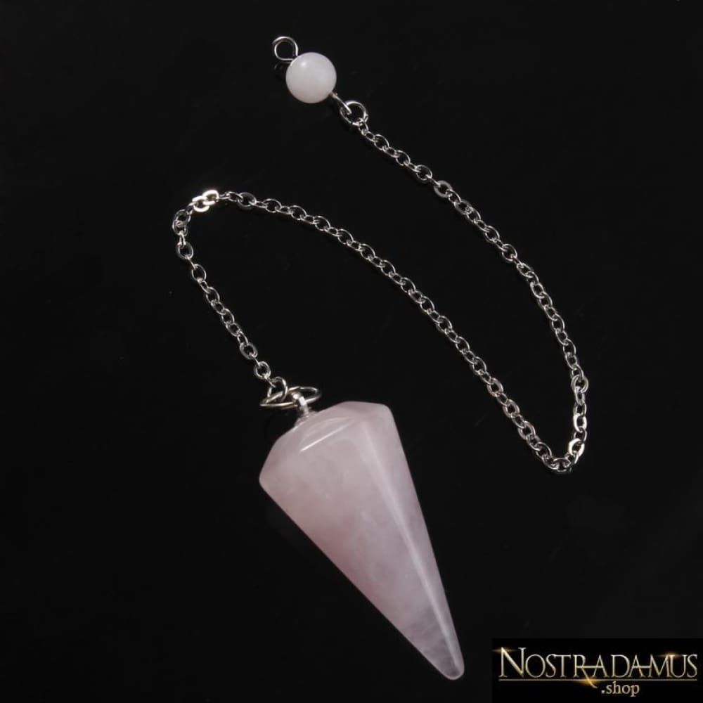 Pendule Amour en Quartz Rose - Pendentifs