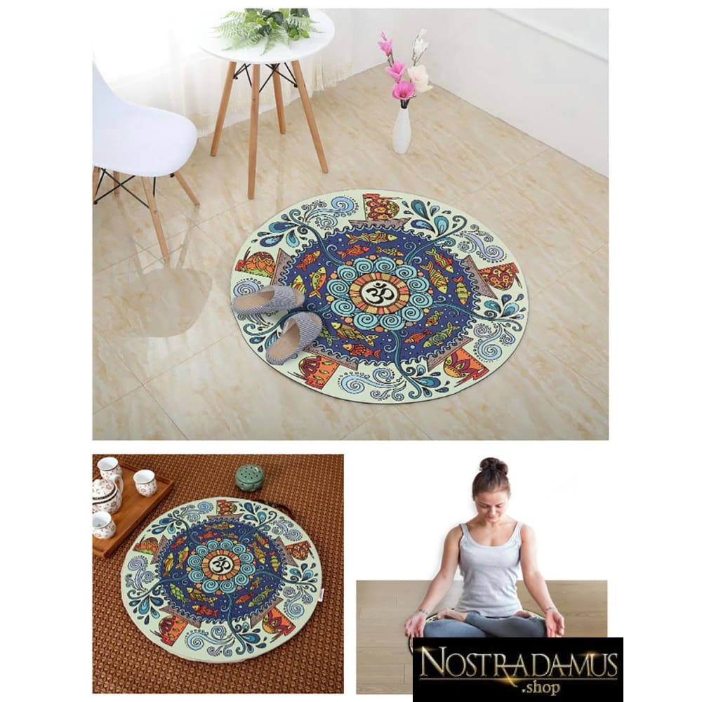 Tapis Rond pour Méditation/Yoga - Tapis De Yoga