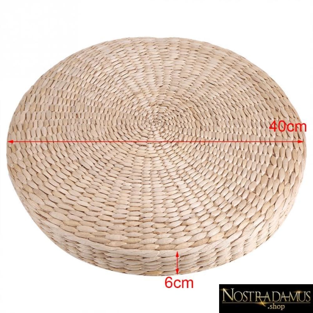 Coussin de méditation en paille naturelle - Coussin