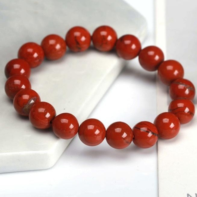 Bracelet en Jaspe Rouge - Force Vitale