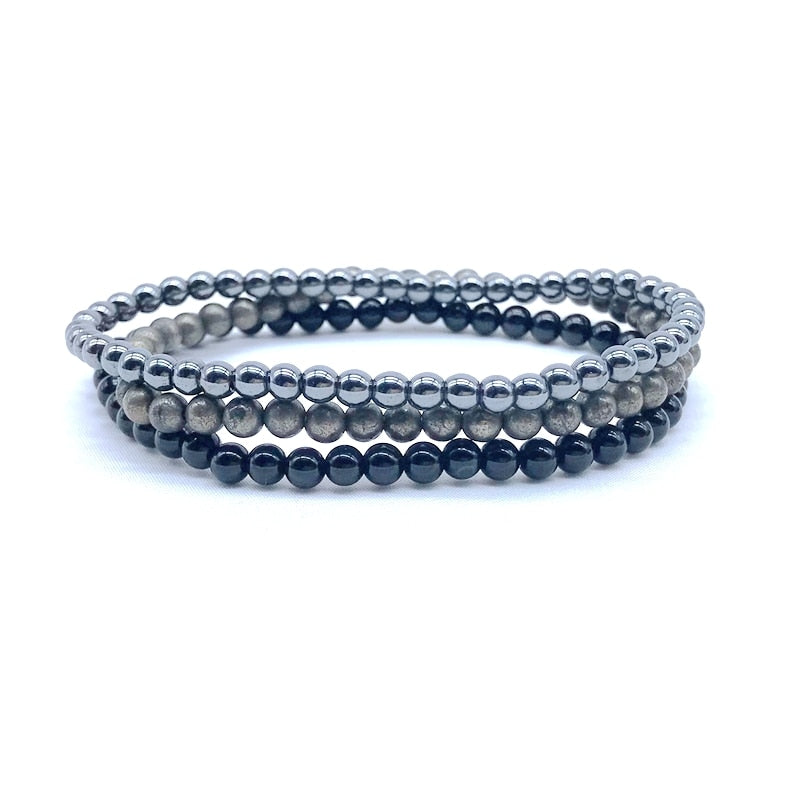 Triple Bracelet - Ancrage, Protection & Purification