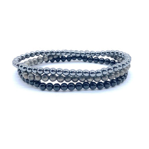 Triple Bracelet - Ancrage, Protection & Purification