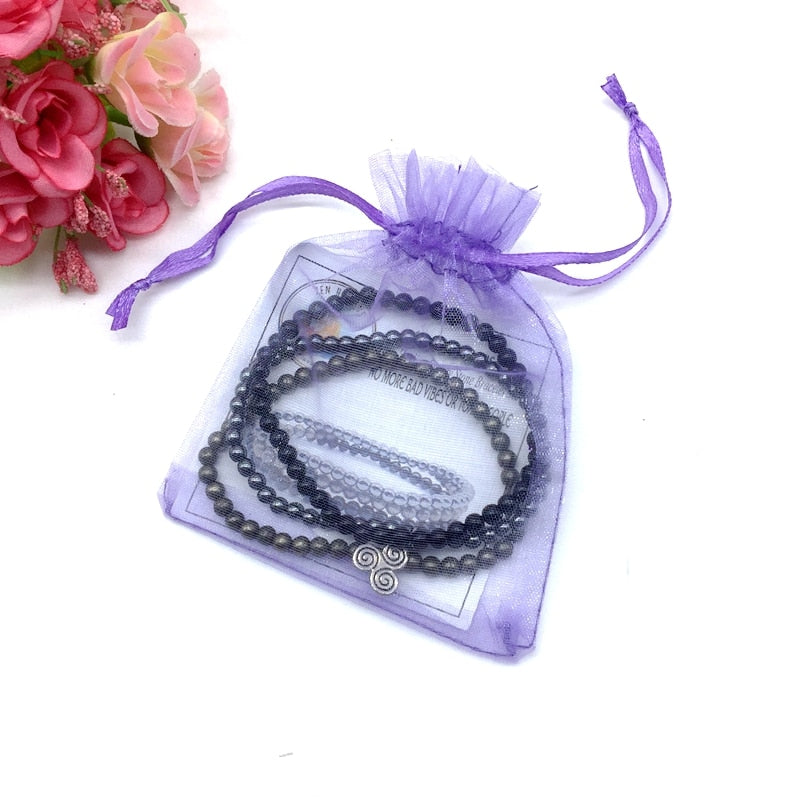 Triple Bracelet - Ancrage, Protection & Purification