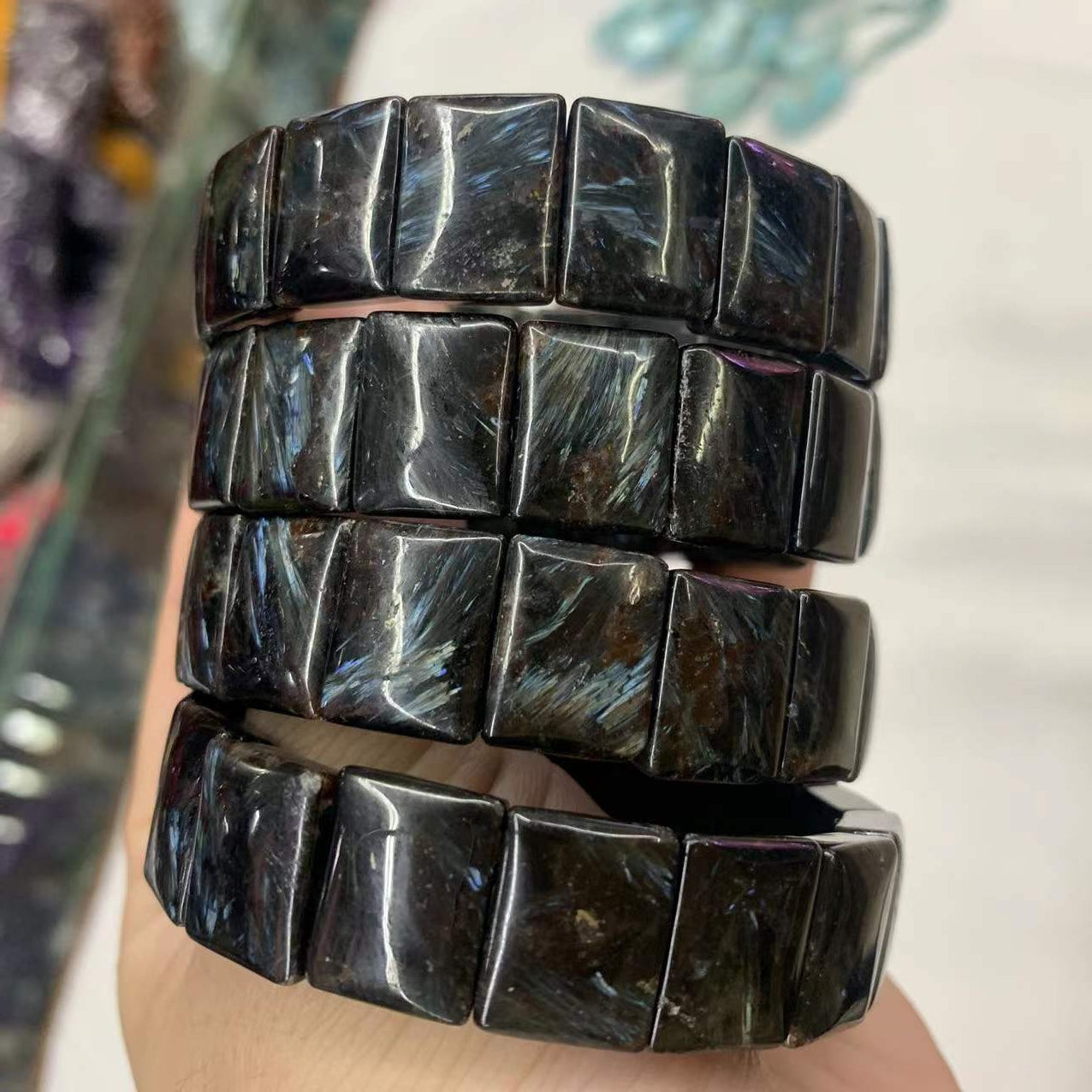 Bracelet en Arfvedsonite - Expansion des Facultés Psychiques