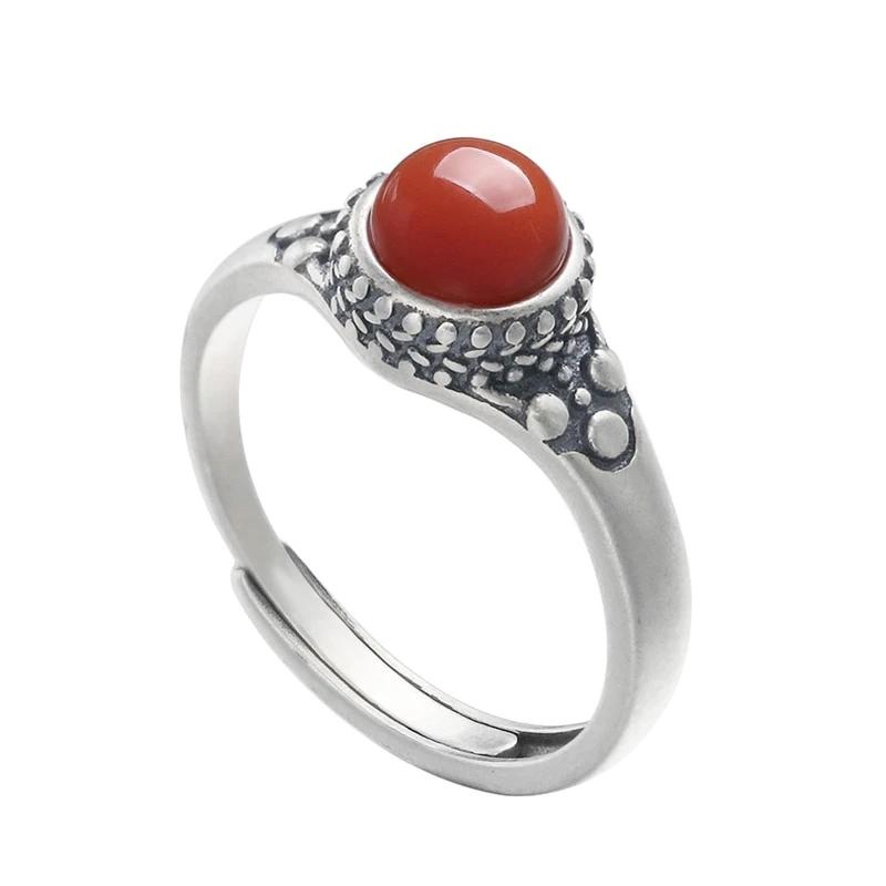 Bague 'Énergie Vitale' - Argent Massif & Cornaline