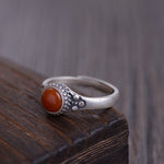 Bague 'Énergie Vitale' - Argent Massif & Cornaline