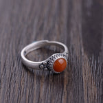 Bague 'Énergie Vitale' - Argent Massif & Cornaline