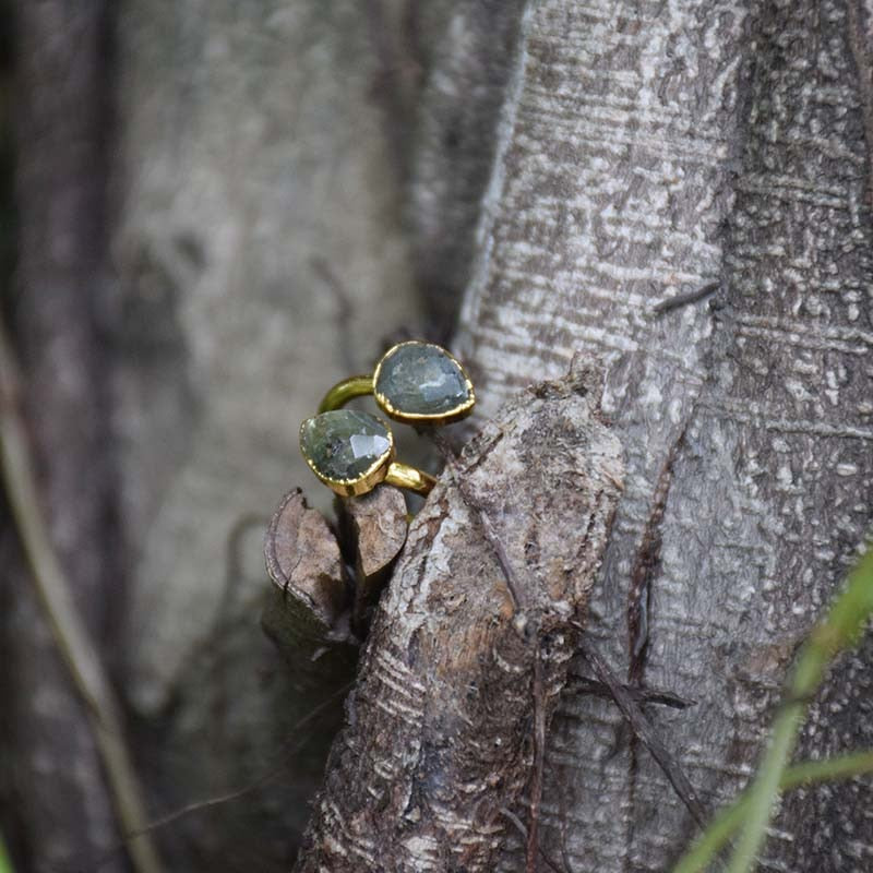 Bague 'Équilibre & Protection' en Labradorite