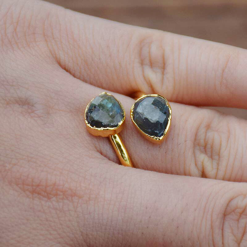 Bague 'Équilibre & Protection' en Labradorite