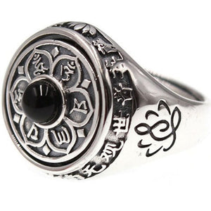 Bague Bouddhiste 'Mantra de Protection'