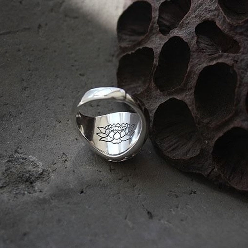 Bague Bouddhiste 'Mantra de Protection'