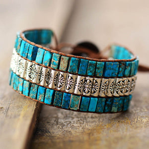 Bracelet en Jaspe Bleu 'Magie de l'Instant'