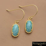 Boucles doreilles Élégance en Amazonite - Boucles Doreilles