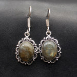 Boucles d'Oreilles 'Harmonie Vibratoire' Argent & Labradorite