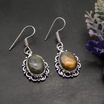 Boucles d'Oreilles 'Harmonie Vibratoire' Argent & Labradorite