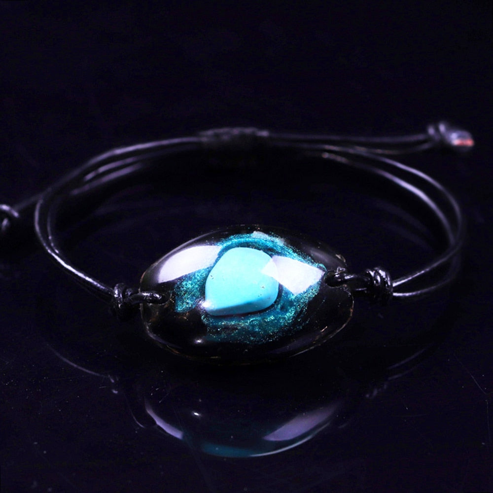 Bracelet-Orgonite de Protection - Turquoise et Obsidienne