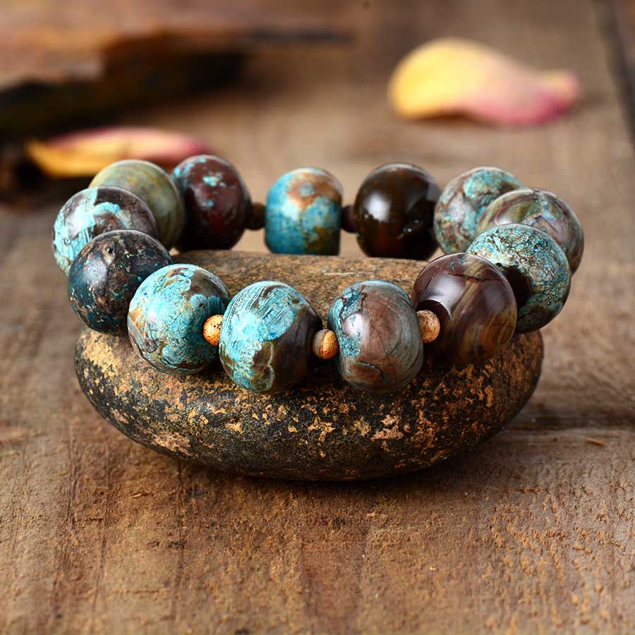 Bracelet en Jaspe Africaine - Éveil & Ancrage