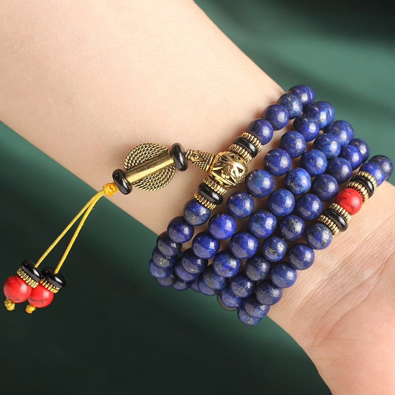 Bracelet Chamanique Tibétain en Lapis Lazuli