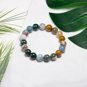 Bracelet en Jaspe Océan - Vivre le Changement
