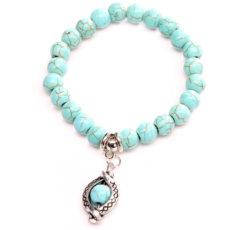 Bracelet en Turquoise - Protection & Voyage Astral