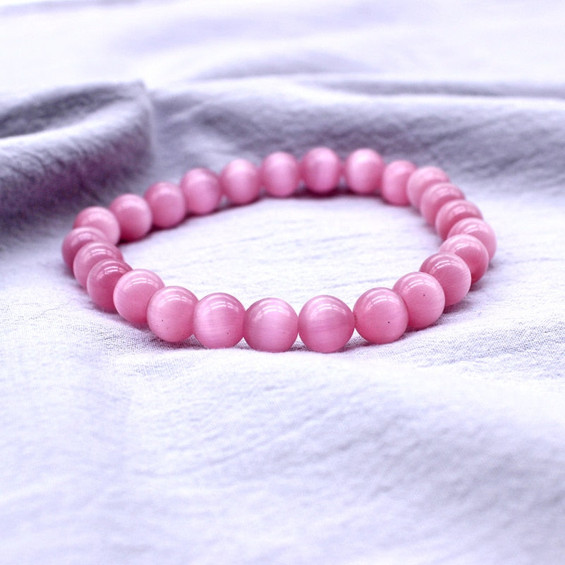 Bracelet en Opale Rose - Purification du Cœur