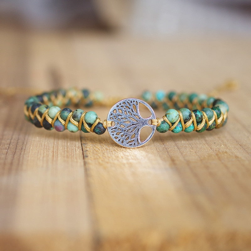 Bracelet en Jaspe Vert - Harmonisation des Énergies