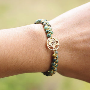Bracelet en Jaspe Vert - Harmonisation des Énergies