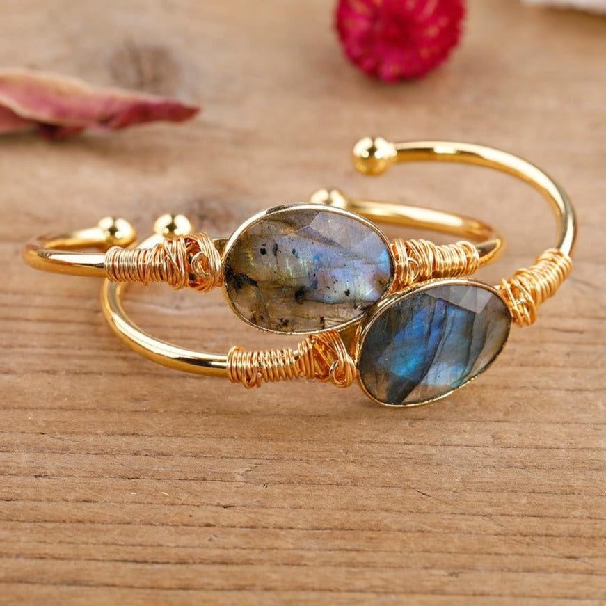 Bracelet en Labradorite - Bouclier contre les Énergies Négatives