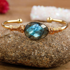 Bracelet en Labradorite - Bouclier contre les Énergies Négatives