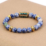 Bracelet Népalais en Sodalite - Canalisation de l’Intuition