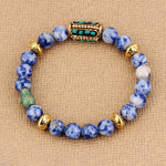 Bracelet Népalais en Sodalite - Canalisation de l’Intuition