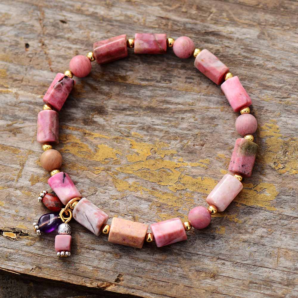 Bracelet en Rhodonite - Guérison des Blessures du Passé