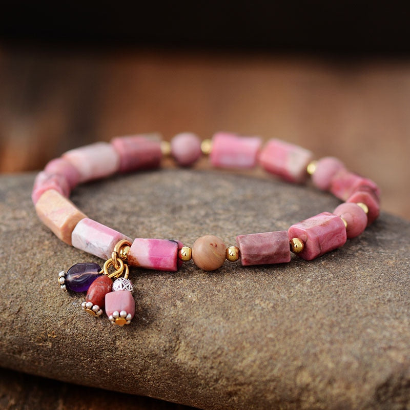 Bracelet en Rhodonite - Guérison des Blessures du Passé
